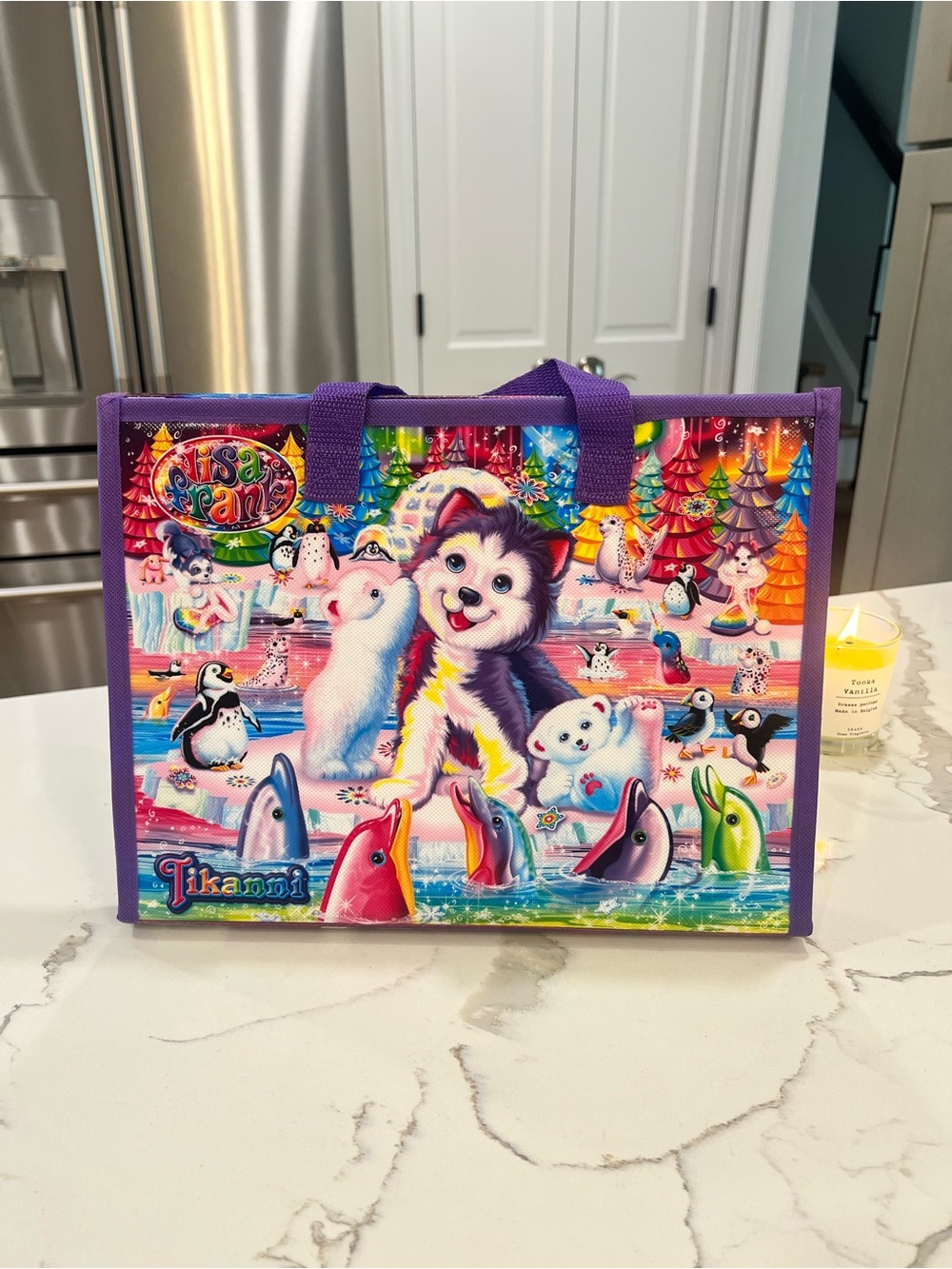NWOT Lisa Frank Tikanni Colorful Trifold Portfolio School Binder 4 Pockets
